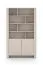 Bücherregal | Kaschmir | Vytgarth 07 | 170 x 103 x 39 cm | 2 Türen | 12 Fächer | griffloses Design | Push-to-Open | moderner Stil | geräumiges Regal