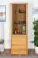 Vitrine Jussara 03, Farbe: Natur, Eiche teilmassiv – 201 x 69 x 42 cm (H x B x T)