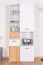 Jugendzimmer - Schrank Dennis 07, Farbe: Esche / Weiß - Abmessungen: 188 x 80 x 40 cm (H x B x T)