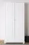 Kleiderschrank Kiefer Vollholz massiv weiß lackiert Junco 08B - Abmessung 195 x 102 x 59 cm (H x B x T)