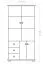 Vitrine Kiefer massiv Vollholz weiß Junco 37 - Abmessung 195 x 102 x 42 cm