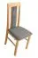 Esszimmerstuhl Nasran im klassischen Design, bequem gepolstert, grauer Stoffbezug aus Nylon, Polster aus T-25 Schaum, Buchenmassivholz gefärbt in Eiche