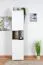 Jugendzimmer - Schrank Lede 05, Farbe: Grau / Eiche / Weiß - Abmessungen: 190 x 45 x 40 cm (H x B x T)