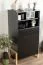 Kommode Kustanai 03, Farbe: Schwarz / Buche - Abmessungen: 116 x 63 x 42 cm (H x B x T)