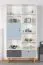 Jugendzimmer - Regal Syrina 15, Farbe: Weiß / Grau / Blau - Abmessungen: 202 x 105 x 45 cm (H x B x T)
