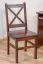 Stuhl Kiefer massiv Vollholz Nussfarben Junco 246 - Abmessungen: 95 x 44 x 49 cm (H x B x T)