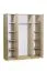Drehtürenschrank / Kleiderschrank Plata 10, Farbe: Eiche Sonoma - 201 x 160 x 53 cm (H x B x T)