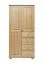 Kleiderschrank Massivholz natur 009 - Abmessung 190 x 80 x 60 cm (H x B x T)