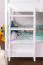 Massivholz Etagenbett für Kinder und Jugendliche | Matratzenmaß: 120 x 200 cm | Weiß Lackiert | umbaubar in 2 Einzelbetten | Premium-Qualität | inkl. Rollroste Abbildung