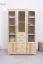 Kleiderschrank | 5 Drehtüren | 4 Schubladen | 12 Fächer | 121 cm breit | Massivholz | Farbe: Natur Abbildung