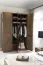 115 cm breiter Kleiderschrank mit 3 Türen | Farbe: Dunkelbraun Abbildung
