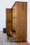 Kleiderschrank | 3 Drehtüren | 2 Schubladen | 5 Fächer | mit Kleiderstange | 135 cm breit | Massivholz | Farbe: Eiche Rustikal Abbildung