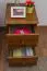 Nachtkommode Eiche 55x42x47 (HxBxT) Kiefer massiv, 2 Schublade(n) Abbildung
