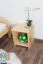 Nachtkommode Natur 43x40x45 (HxBxT) Kiefer massiv, keine Schublade(n) Abbildung