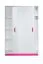 Kinderkleiderschrank, Farbe: Weiß / Rosa - 189 x 120 x 60 cm (H x B x T) Abbildung