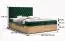 Modernes Boxspringbett mit Stauraum Pilio 68, Farbe: Grün / Eiche Golden Craft - Liegefläche: 160 x 200 cm (B x L)