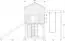 Spielturm S20C1, Dach: Grau, inkl. Wellenrutsche, Einzelschaukel-Anbau, Balkon, Sandkasten, Kletterwand und Holzleiter - Abmessungen: 462 x 363 cm (B x T)