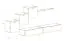Wohnwand im eleganten Design Balestrand 151, Farbe: Weiß / Grau - Abmessungen: 150 x 330 x 40 cm (H x B x T), mit genügend Stauraum