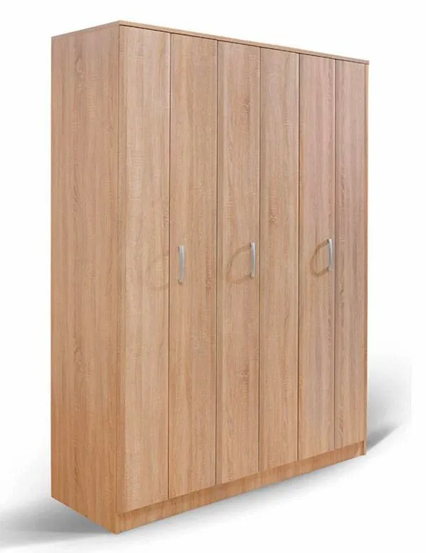 150 cm breiter Kleiderschrank mit 3 Türen | Farbe: Braun Abbildung