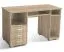 Schreibtisch Pilas 01, Farbe: Eiche Braun - 75 x 130 x 60 cm (H x B x T)