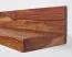 Langes Wandregal aus Sheesham Massivholz, Farbe: Sheesham - Abmessungen: 17 x 140 x 24 cm (H x B x T), mit einzigartiger Maserung