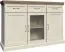 Kommode Badile 02, Farbe: Kiefer Weiß / Braun - 98 x 127 x 46 cm (H x B x T)