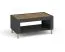 Wohnzimmer Komplett - Set O Barbe, mit dunklem Design, 4-teilig, Farbe: Schwarz matt, ABS-Kantenschutz, mit goldenen Griffen
