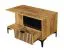 Couchtisch mit einer Schublade Calmuco 04, Farbe: Eiche Craft Gold / Schwarz, Maße: 51,5 x 90 x 50 cm, vier Ablagefächer, Beine & Griffe: Metall