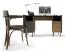 Schreibtisch Mairenke 09, Farbe: Walnuss / Schwarz matt - Abmessungen: 79 x 135 x 55 cm (H x B x T)