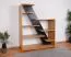 Regal "Lipik" 04, Farbe: Eiche / Schwarz, teilmassiv - Abmessungen: 150 x 120 x 36 cm (H x B x T)