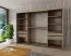 250 cm breiter Kleiderschrank mit 10 Fächern und 3 Türen | Farbe: Schwarz Abbildung