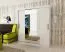 180 cm breiter Schiebetürenschrank mit 2 Türen | 10 Fächer | 2 Kleiderstangen | Farbe: Weiß Abbildung