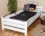 Kinderbett 100 x 200 cm | Massivholz: Buche | Weiß Lackiert Abbildung