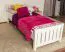 Kinderbett 80 x 200 cm | Massivholz: Buche | Weiß Lackiert Abbildung