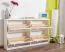 Schuhschrank Kiefer Holz massiv, Farbe: Weiß 80x140x29 cm Abbildung