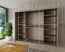 Schiebetürenschrank / Kleiderschrank Bisaurin 6D mit Spiegel, Farbe: Eiche Sonoma - Abmessungen: 200 x 250 x 62 cm ( H x B x T)