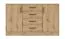 Sideboard mit vier Schubladen Hannut 31, Farbe: Eiche Artisan - Abmessungen: 84 x 140 x 40 cm (H x B x T)