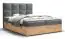 Boxspringbett mit weichen Veloursstoff Pilio 59, Farbe: Grau / Eiche Golden Craft - Liegefläche: 180 x 200 cm (B x L)