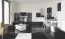 Jugendzimmer - Schreibtisch Marincho 72, 2-teilig, Farbe: Weiß / Schwarz - Abmessungen: 75 x 165 x 65 cm (H x B x T)