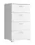 Schmale Kommode mit vier Schubladen Lowestoft 07, Farbe: Weiß - Abmessungen: 85 x 50 x 40 cm (H x B x T)