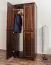 Massivholz Schlafzimmerschrank Kiefer, Farbe: Nuss 190x80x60 cm Abbildung