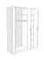 Drehtürenschrank / Kleiderschrank Muros 04, Farbe: Weiß - 222 x 150 x 52 cm (H x B x T)