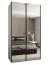 Kleiderschrank / Schiebetürenschrank | Soft-Close | 6 Fächer | 2 Schiebetüren | 6 Einlegeböden | 2 Kleiderstangen | Farbe: Weiß | 245,5 x 120 x 64 cm