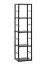 Elegante Wohnwand Valand 26, Farbe: Schwarz - Abmessungen: 180 x 240 x 40 cm (H x B x T), mit Push-to-open Funktion