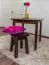 Tisch Kiefer massiv Vollholz Nussfarben 002 (eckig) - Abmessung 75 x 75 cm (B x T)