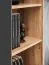 Stylische Wohnwand Kinn 03, Farbe: Anthrazit / Eiche Artisan - Abmessungen: 145 x 240 x 40 cm (H x B x T), mit LED-Beleuchtung und Push-to-open System
