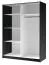 Schiebetürenschrank / Kleiderschrank Piräus, Farbe: Schwarz / Eiche Artisan - Abmessungen: 198,5 x 200 x 63 cm (H x B x T)