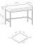 Schreibtisch | elegantes Design | Farbe: Eiche Vicenza | 2 Schubladen | Maße: 104 x 50 x 78 cm | ABS-Kanten | Schminktisch | Griffe & Beine: Schwarz