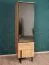 Schrank Slatina 48, Farbe: Eiche / Schwarz, teilmassiv - Abmessungen: 203 x 56 x 63 cm (H x B x T)