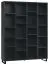 Regal Chiflero 25, Farbe: Schwarz - Abmessungen: 195 x 149 x 38 cm (H x B x T)